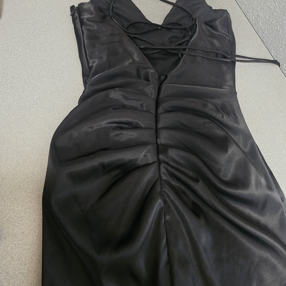 Fiesta Blue Embellished Ruched Slip Dress - Picture 4 of 9